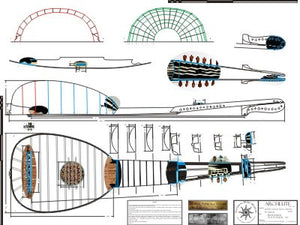 Technical Drawing: Archlute by Railich for Sellas, 1630