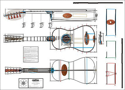 Technical Drawing: Guitar (
