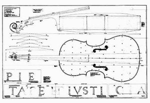 Technical Drawing: Violoncello ("The King") by Andrea Amati, ca. 1550